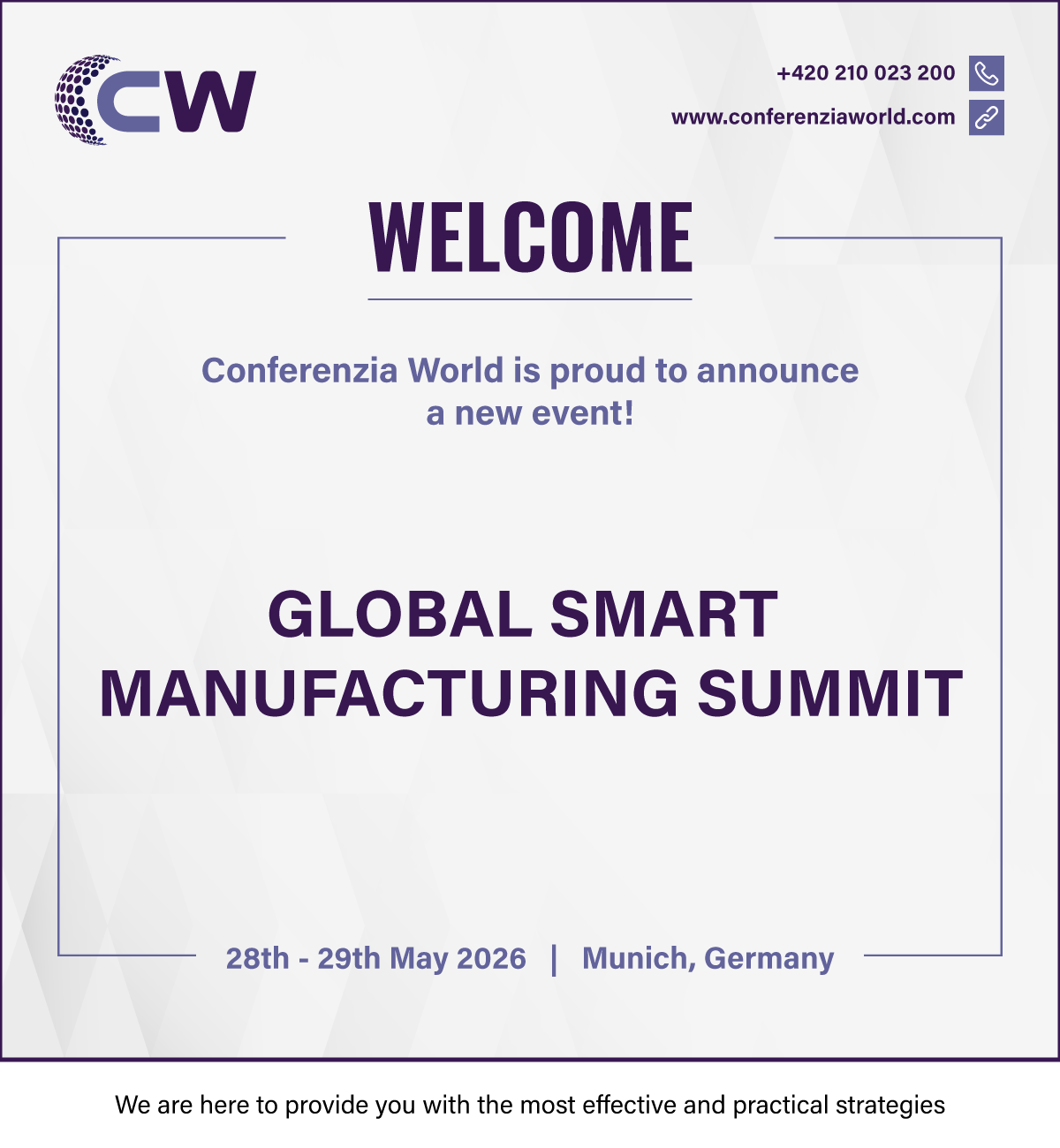 Global Smart Manufacturing Summit 2026